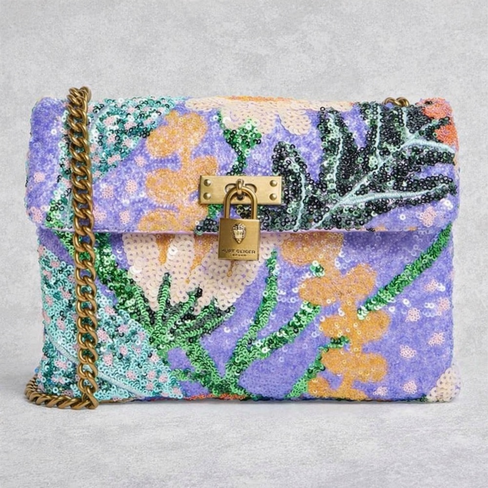 NWT Kurt Geiger Medium Brixton Sequin Crossbody Bag